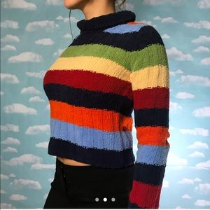 Y2K Energie Colorful Striped Sweater